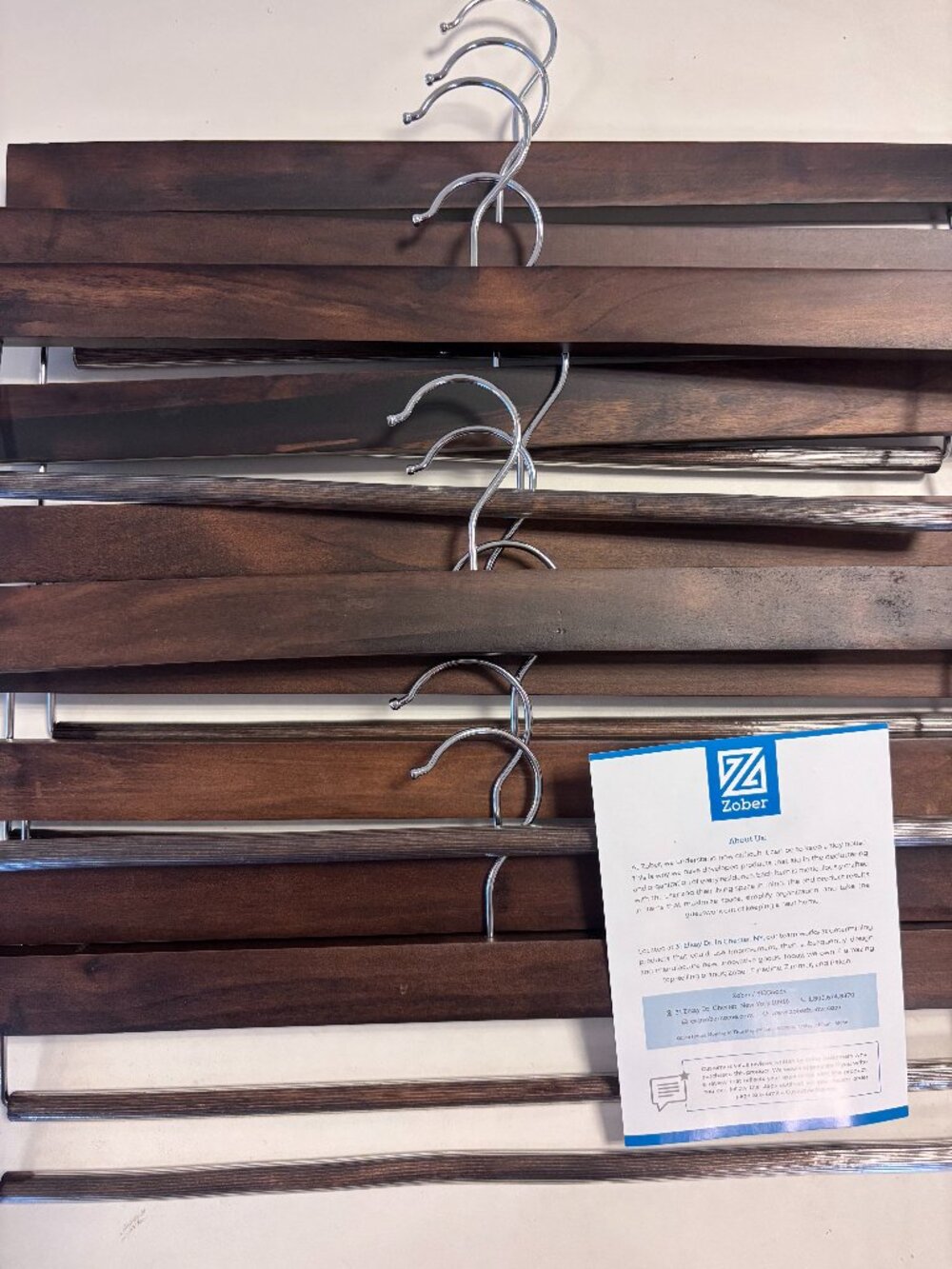 Zober Wooden Slack/Pants hanger 360 Hook - Vintage 10PK